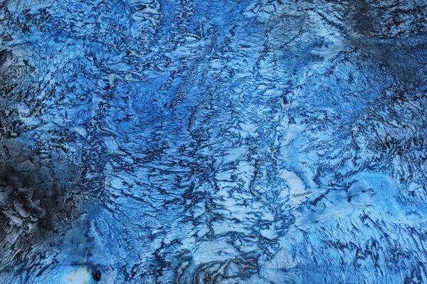 《蓝色的山河》（局部），综合材料，2013；Blue Mountains and Rivers (part), Mixed Media, 2013.jpg